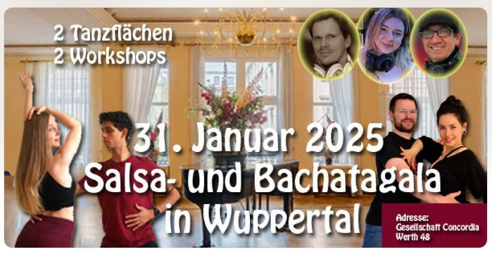 salsa bachata party gala mit workshops concordia wuppertal