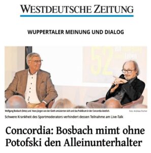 wz artikel wolfgang bosbach ulli totofski gesellschaft concordia wuppertal 06 juni 2025