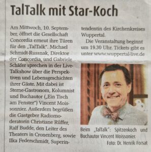 TalTalk mit Star-Koch Wuppertaler Rundschau 02.08.2025