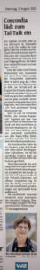 concordia lädt zum taltalk ein westdeutsche zeitung wz 05.08.2025