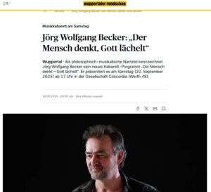 musikkabarett am samstag jörg wolfgang becker concordia wuppertaler rundschau 18.092.2025