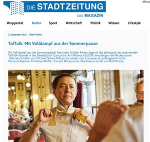 taltalk mit vollldampf aus der sommerpause artikel die stadtzeitung 01.092.2025