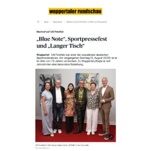 nachruf ulli potofski wuppertaler rundschau 09.08.2025