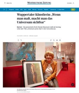 Wuppertaler Künstlerin: „Wenn man malt, macht man das Universum sichtbar“ wz artikel vernissage renate massmann concordia wuppertal 10.10.2025
