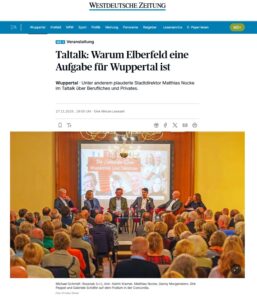 wz artikel taltalk 13 warum elberfeld eine aufgabe für wuppertal ist 27.11.2025