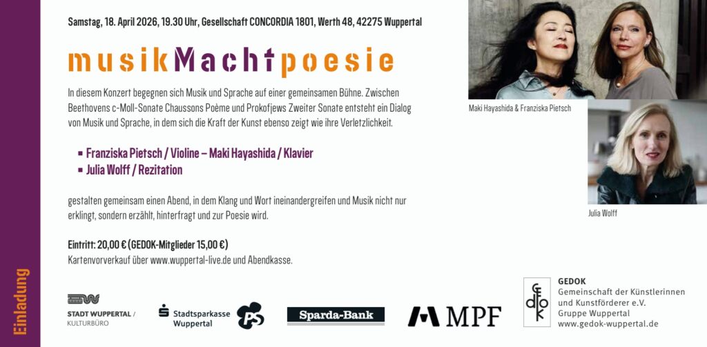 100 jahre gedok konzert concordia wuppertal 