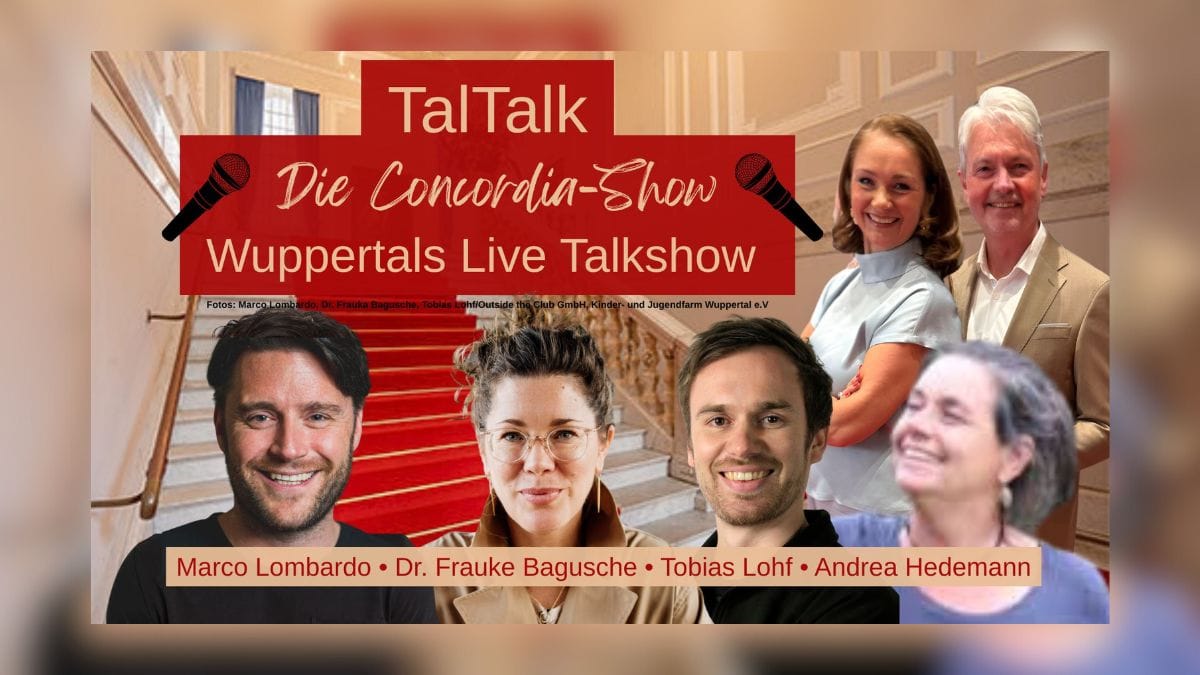 taltalk 15 concordia show wuppertal marco lombardo dr frauke bagusche tobias lohf andrea hedemann