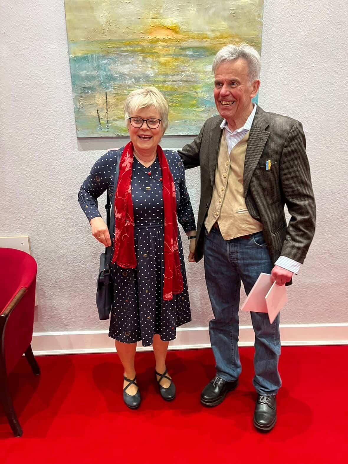Vernissage mit poetischen Rundgang Farbe und Haiku Ines Pröve Michael Zeller Concordia Wuppertal 19.03.2026