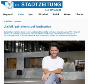 die stadtzeitung artikel taltalk geht diesmal auf tauchstation 27.04.2026