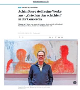 WZ Artikel Achim Saure stellt seine Werke aus - Zwischen den Schichten in der Concordia 04.02.2026