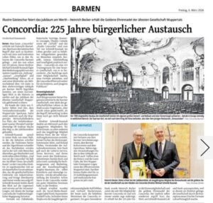 wz artikel concordia 225 jahre bürgerlicher Austausch 06.03.2026