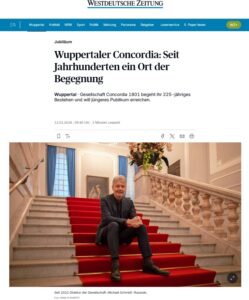 WZ Artikel Wuppertaler Concordia seit Jahrhunderten ein Ort der Begegnung 12.02.2026