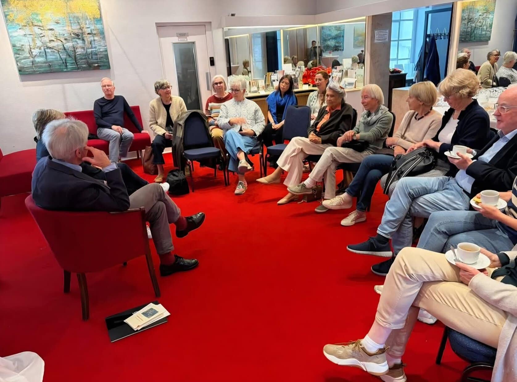 Ines Pröve und Michael Zeller Künstlergespräch zur Ausstellung Farbe und Haiku am 15.06.2026 in der Concordia Wuppertal