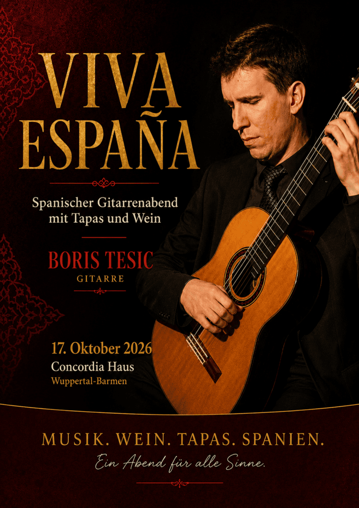 spanischer giterraenabend dinnershow mit tapas und wein concordia wuppertal 2026