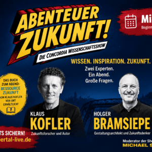 ressource zukunft buch lesung talk klaus kofler holger bramsiepe gesellschaft concordia wuppertal die wissenschaftshow